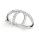 Diamond Loop Style Dual Band Ring in 14K White Gold (1/2 cttw)