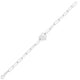 Engravable Heart Paperclip Bracelet in Rhodium Silver (2.10 mm)