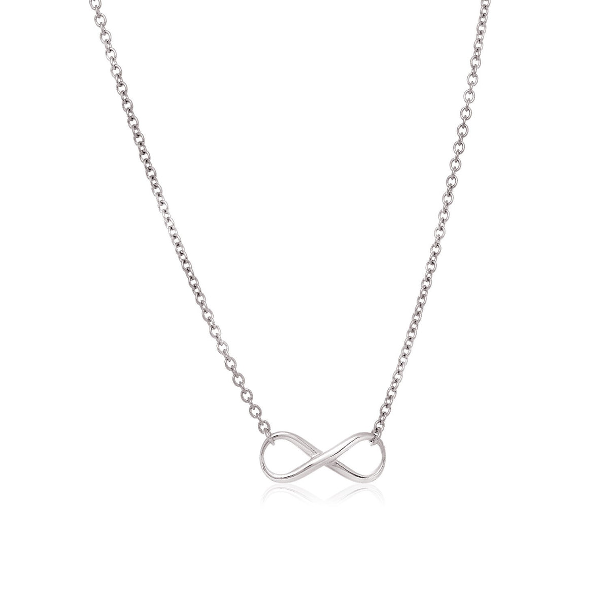 Infinity Symbol Necklace in Sterling Silver