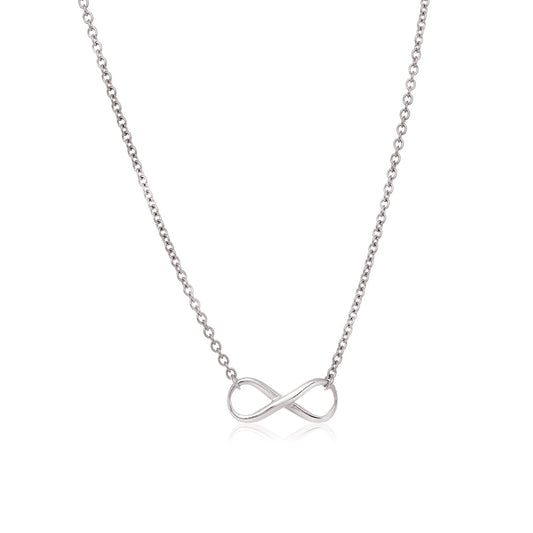 Infinity Symbol Necklace in Sterling Silver