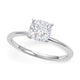 1 Carat Cushion Diamond Solitaire Ring in 14K White Gold