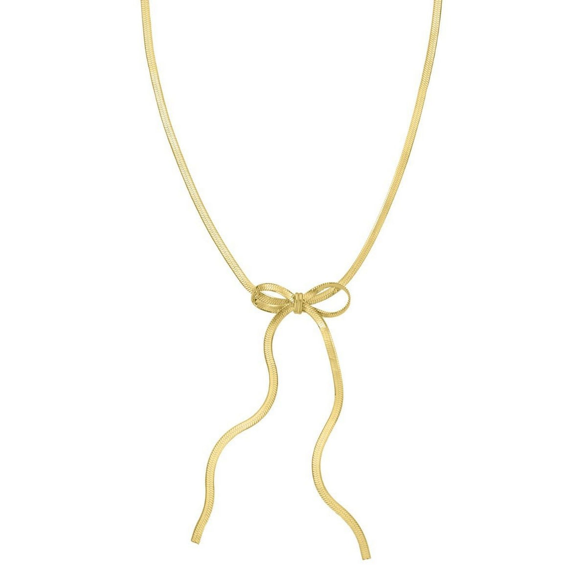 Snake Bow Necklace in Gold-Plated Sterling Silver