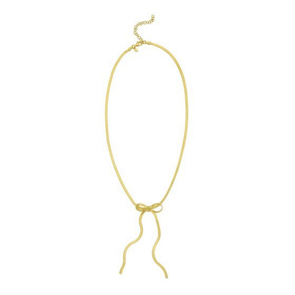 Snake Bow Necklace in Gold-Plated Sterling Silver