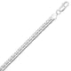 Flat Miami Cuban Chain in Rhodium-Plated Sterling Silver (6.70 mm)