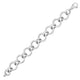 Round Link Necklace in Rhodium-Plated Sterling Silver