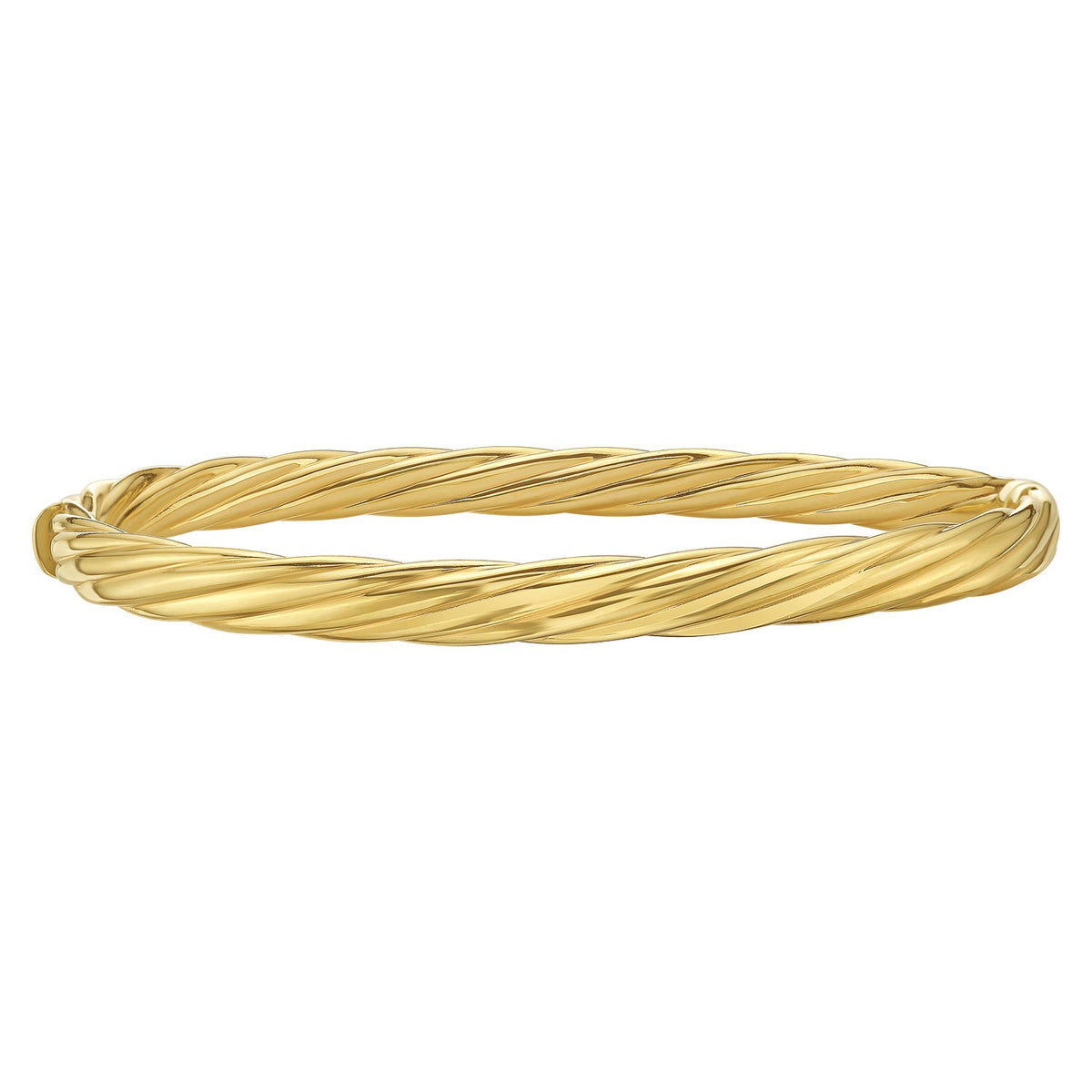 Fluted Twist Bangle in 14K Yellow Gold