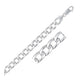 Curb Style Bracelet in Rhodium-Plated Sterling Silver (8.40 mm)