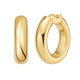 Round Hoop Earrings in Yellow Gold-Plated Sterling Silver