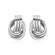 Love Knot Earrings with Interlocking Rings in Silver (15mm)
