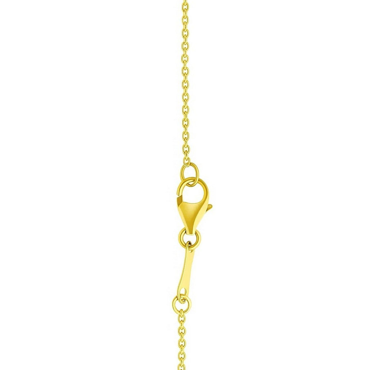 Pearl and Clover Station Necklace in 14K Yellow Gold