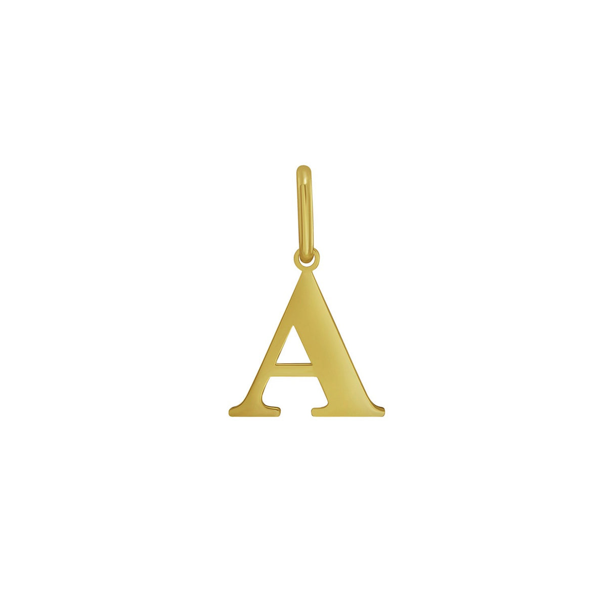 Initial A Charm Pendant in 14K Yellow Gold