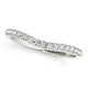 Round Pave Curvy Diamond Wedding Band in 14K White Gold (1/4 cttw)