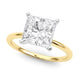 5 Carat Princess Lab Grown IGI Diamond Solitaire in 10K Yellow Gold G/VS1