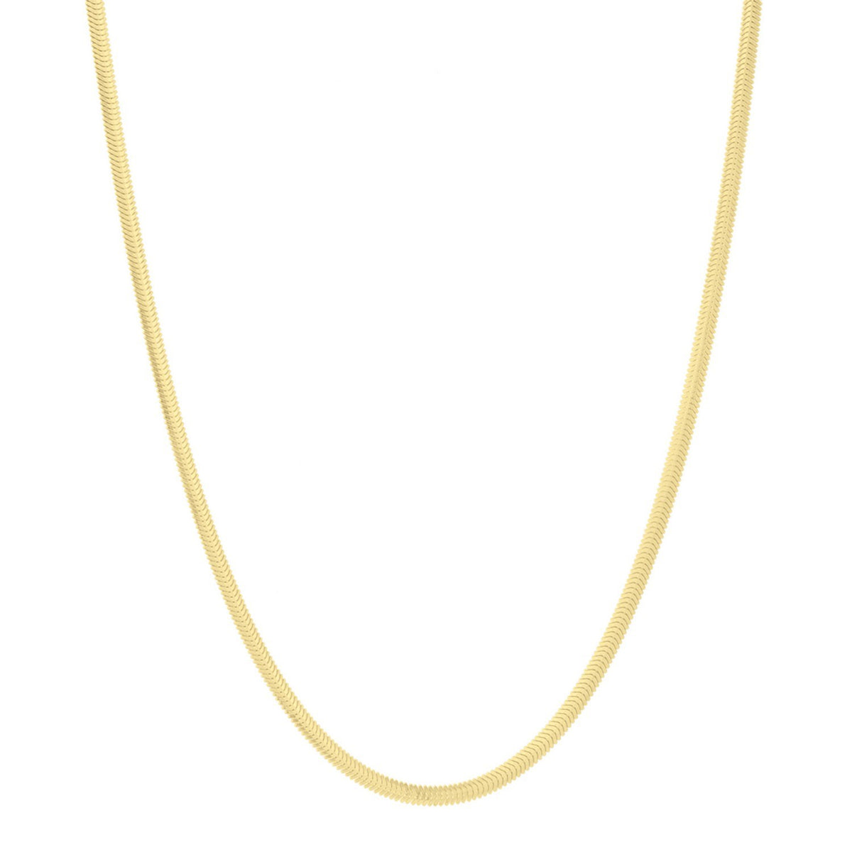 Oval Snake Chain in Yellow Gold-Plated Sterling Silver (2.60 mm)