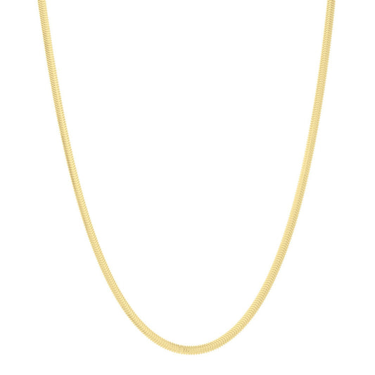Oval Snake Chain in Yellow Gold-Plated Sterling Silver (2.60 mm)