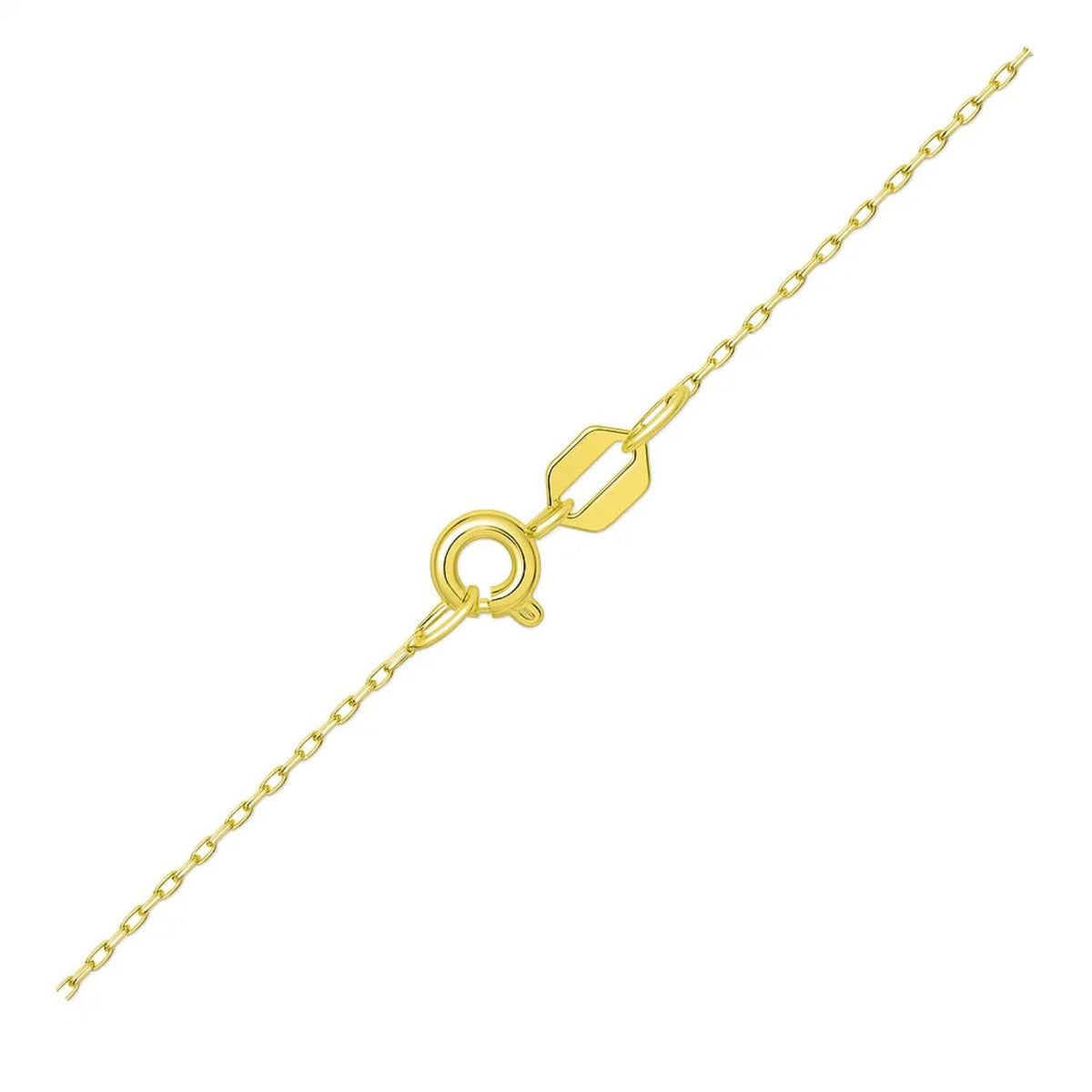 Polished Four Leaf Clover Necklace in 14K Yellow Gold