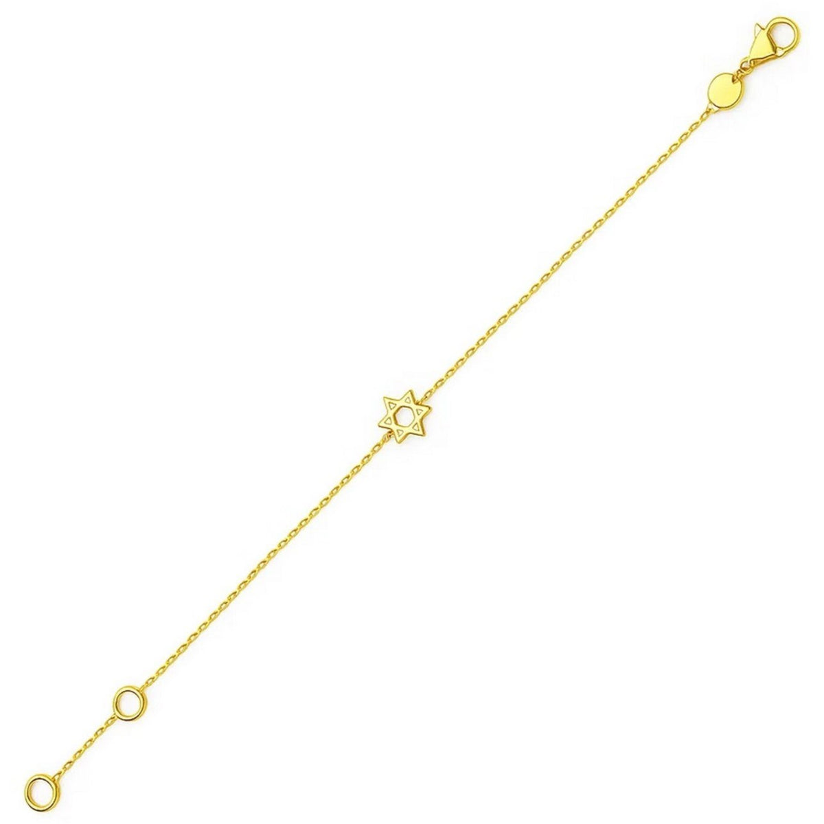 Star of David Bracelet in 14K Yellow Gold
