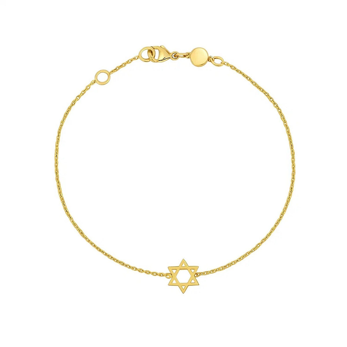 Star of David Bracelet in 14K Yellow Gold