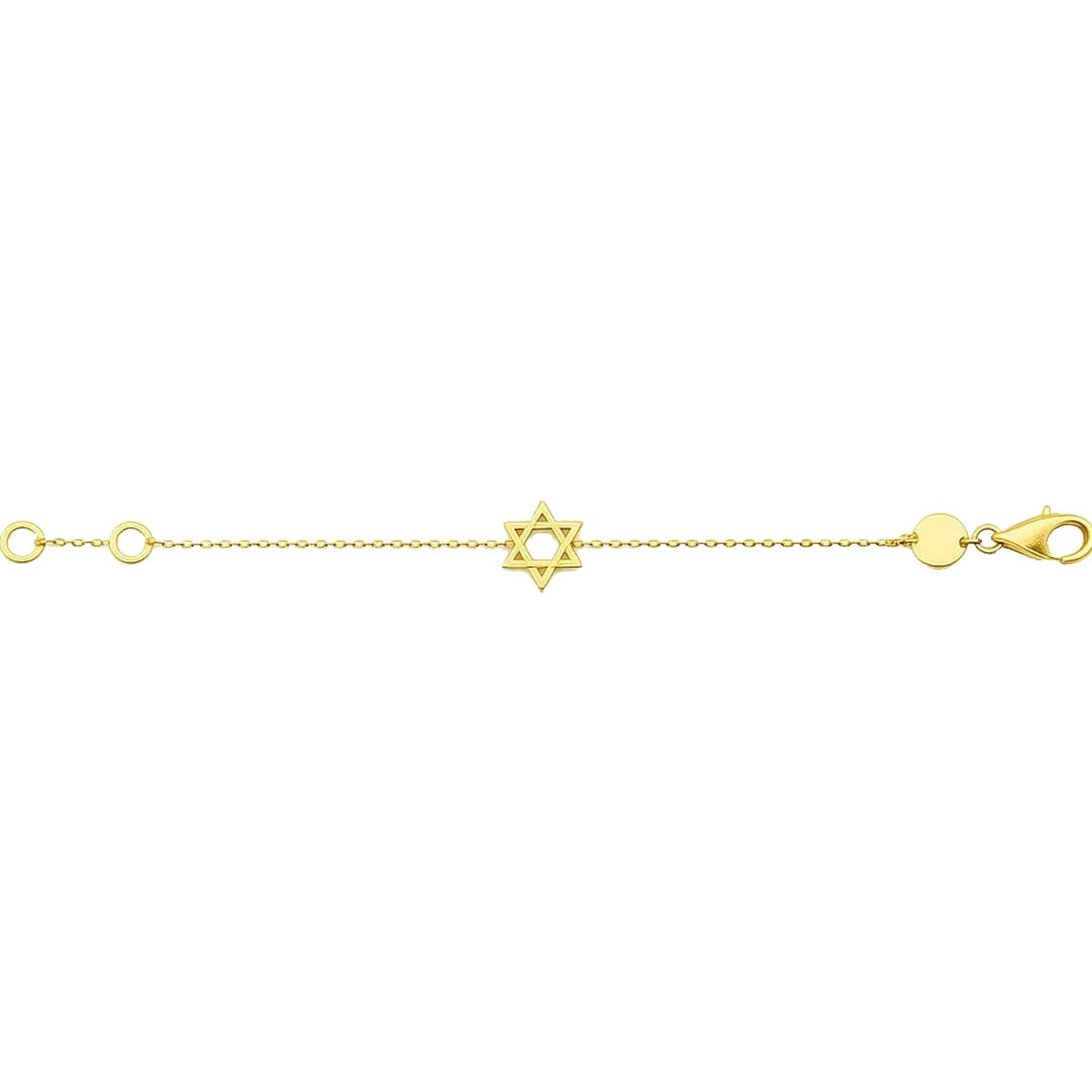 Star of David Bracelet in 14K Yellow Gold