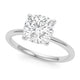 5 Carat Cushion Lab Grown IGI Diamond Solitaire in 10K White Gold G/VS1