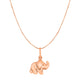 Elephant Pendant Necklace in 10K Rose Gold