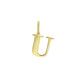 Initial U Charm Pendant in 14K Yellow Gold