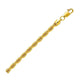 Diamond Cut Royal Rope Chain in Yellow Gold-Plated Silver (4.40 mm)