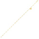Dangle Heart & Bead Station Anklet in 14K Yellow Gold