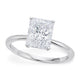 3 Carat Radiant Lab Grown IGI Diamond Solitaire in 14K White Gold G/VS1