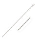 Diamond Cut Rope Anklet in 14K White Gold 2.0mm
