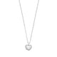 Heart Locket Necklace in Rhodium-Plated Sterling Silver