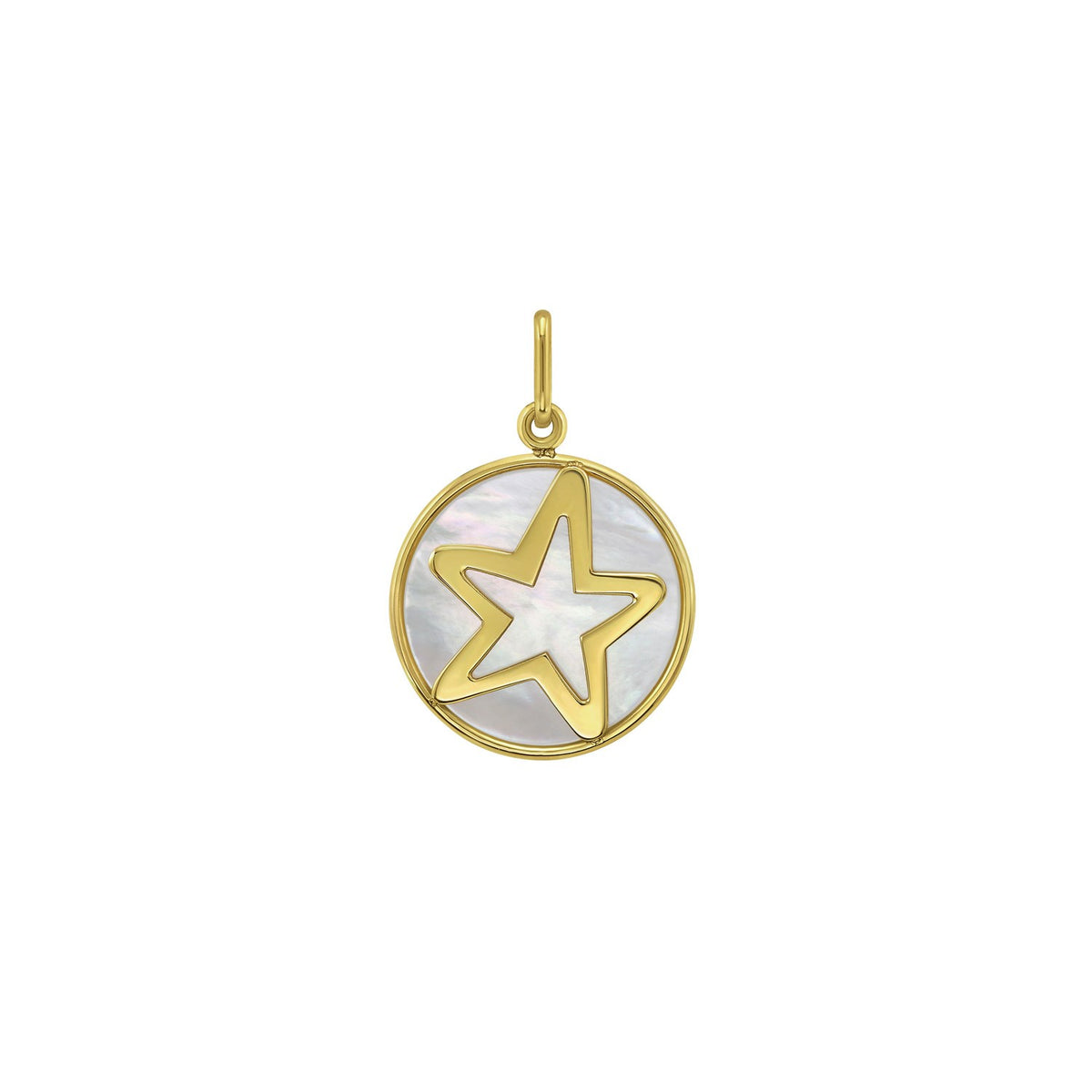 Starfish MOP Charm Pendant in 14K Yellow Gold