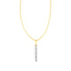 Vertical Diamond Bar Pendant Necklace in 14K Yellow Gold (0.05 ct. tw.)