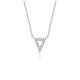 Diamond Inverted Triangle Pendant in 14K White Gold
