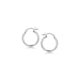 Polished Rhodium-Plated Hoop Earrings in Sterling Silver (2x15mm)
