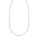 Blue Enamel Hearts Necklace in Rhodium-Plated Sterling Silver