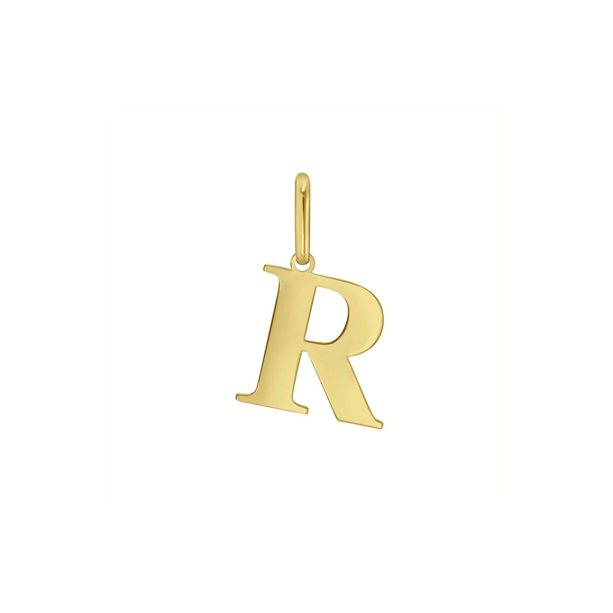 Initial R Charm Pendant in 14K Yellow Gold