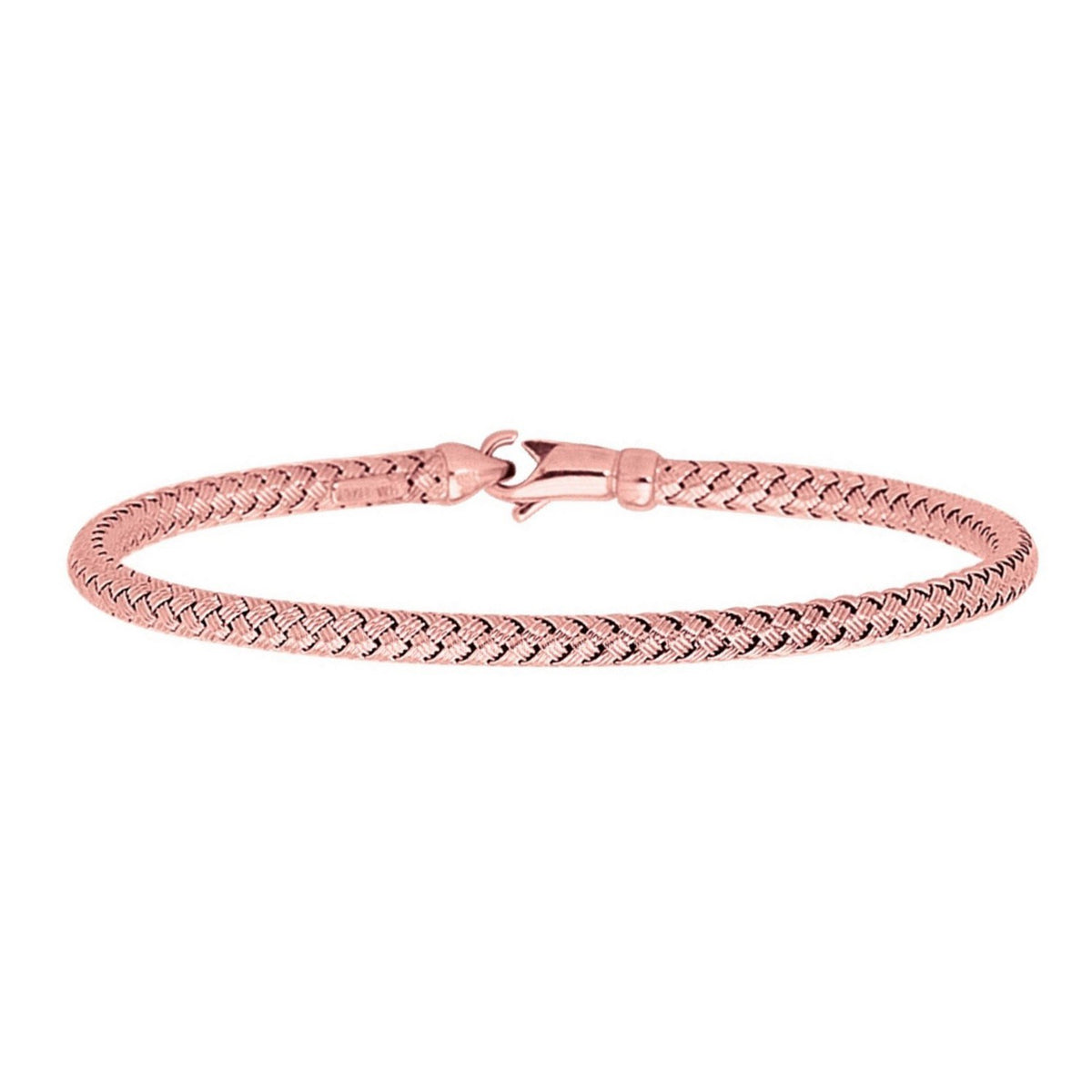 Woven Bangle Bracelet in 14K Rose Gold