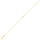 Mini Initial R Bracelet in 14K Yellow Gold