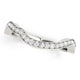 Milgrained Curve Style Diamond Wedding Band in 14K White Gold (1/5 cttw)