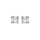 Princess-Cut CZ Stud Earrings in Sterling Silver (6.00 mm)