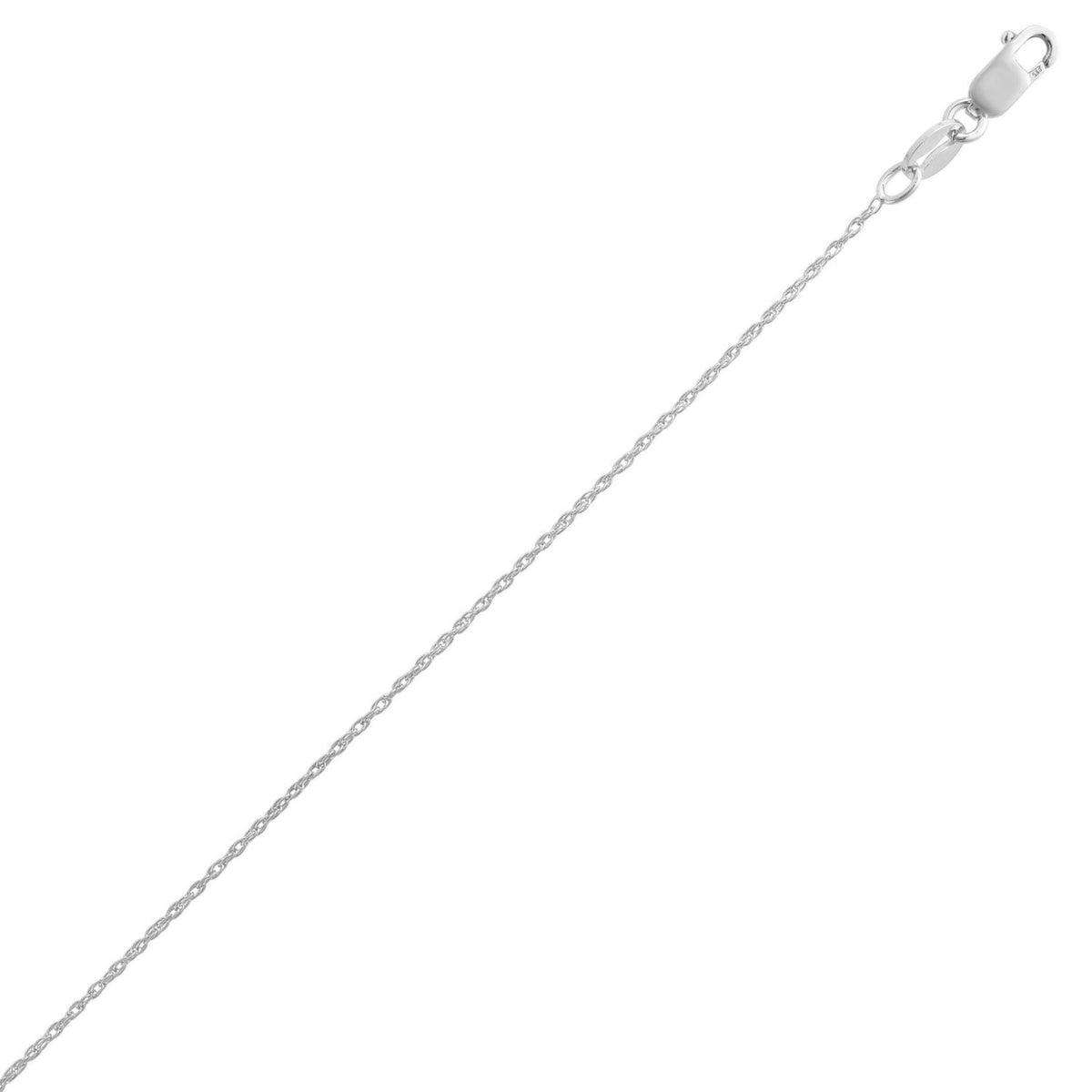 Machine Rope Chain in Rhodium-Plated Sterling Silver (1.06 mm)