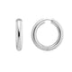 Round Hoop Earrings in Sterling Silver