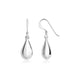 Polished Puffed Teardrop Dangle Earrings in Sterling Silver