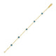 Blue Topaz Station Bracelet in 14K Yellow Gold
