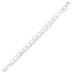 Italian Oval Link Bracelet in Rhodium-Plated Silver (8.70 mm)