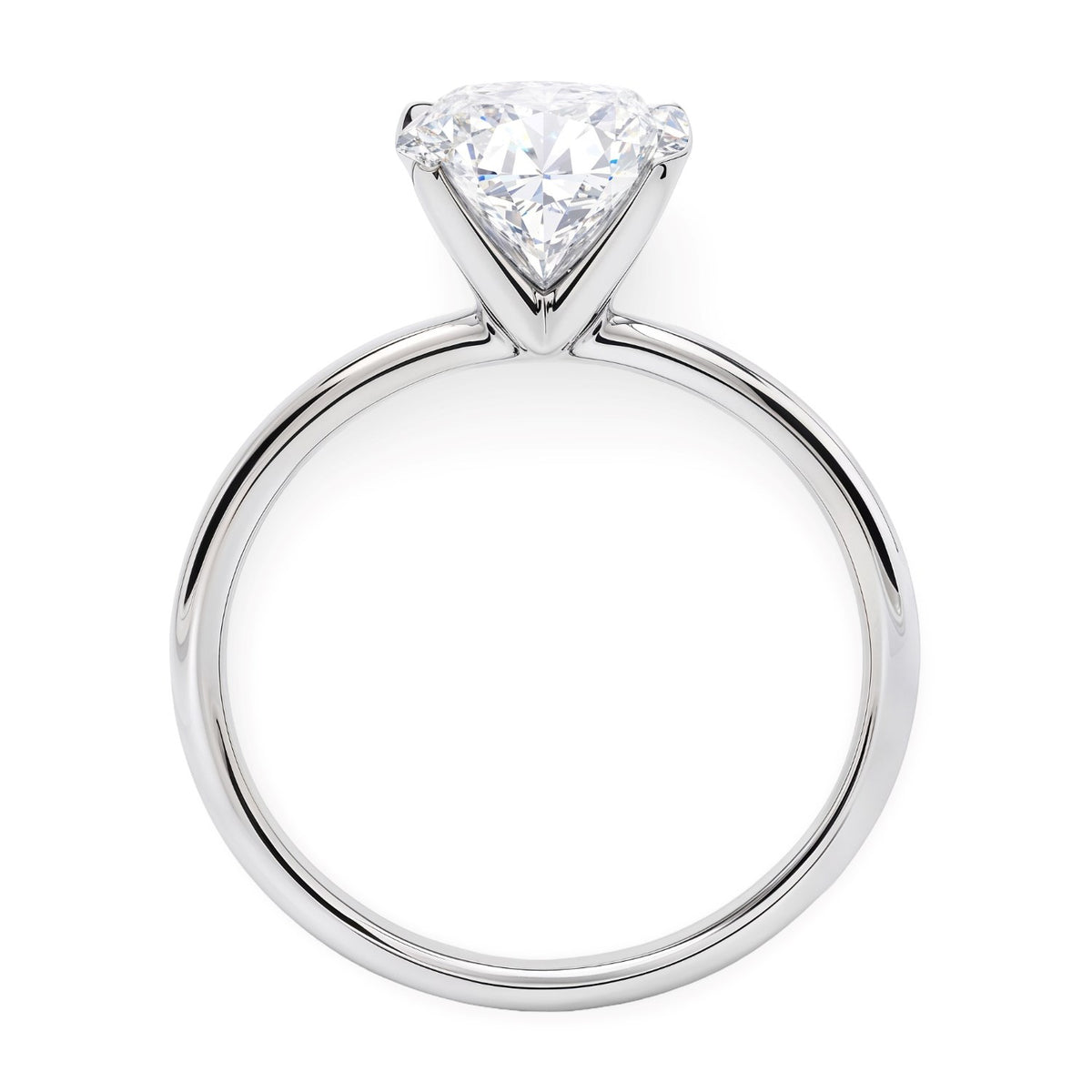 3 Carat Oval Lab Grown IGI Diamond Solitaire in 14K White Gold G/VS1