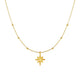 Starburst Bead Station Necklace in 14K Yellow Gold