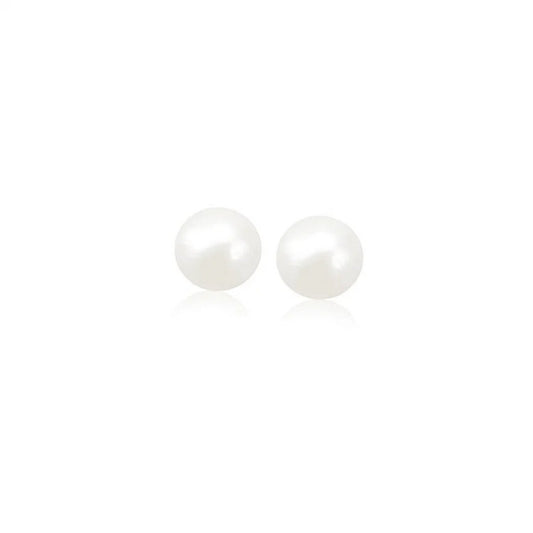 Freshwater Pearl Stud Earrings in 14K Yellow Gold (4.00 mm)