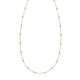 Blue Enamel Beaded Necklace in Gold-Plated Sterling Silver